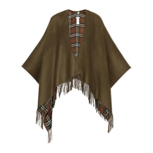 Burberry Ull Poncho Green, Dam