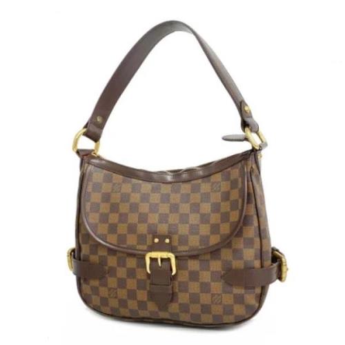 Louis Vuitton Vintage Pre-owned Tyg axelremsvskor Brown, Dam