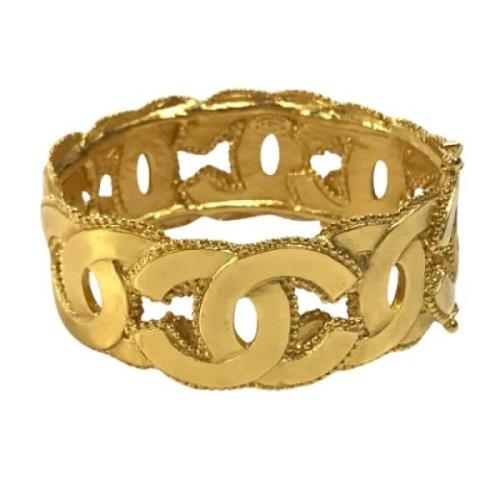 Chanel Vintage Pre-owned Metall armband Yellow, Dam