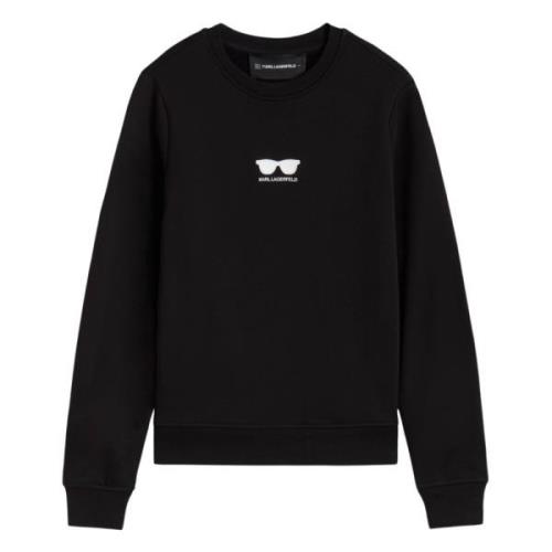 Karl Lagerfeld Broderi Solglasögon Sweatshirt Blue, Dam