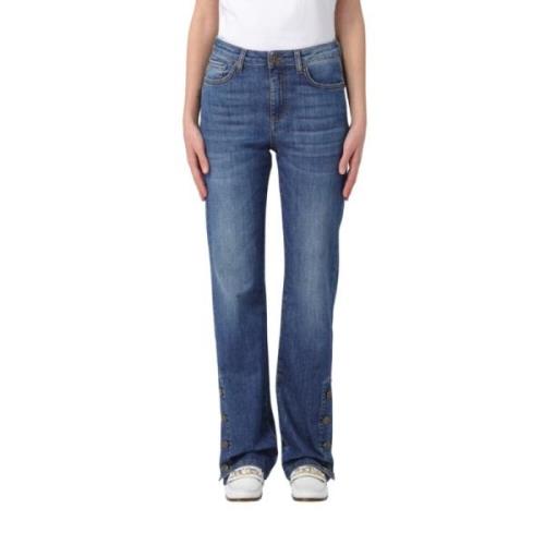 Twinset Klassiska Denim Jeans med 5 Fickor Blue, Dam