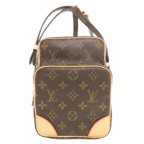 Louis Vuitton Vintage Pre-owned Canvas axelremsvskor Brown, Dam