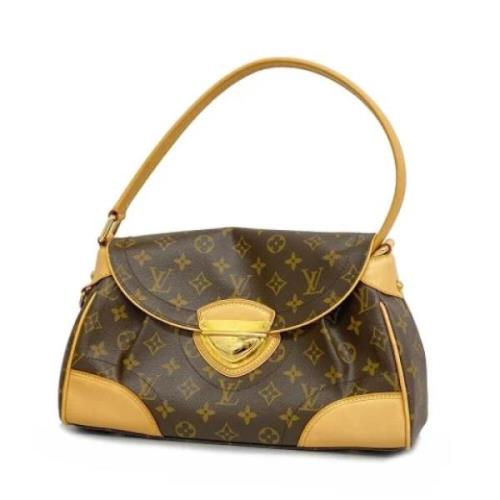 Louis Vuitton Vintage Pre-owned Tyg axelremsvskor Brown, Dam