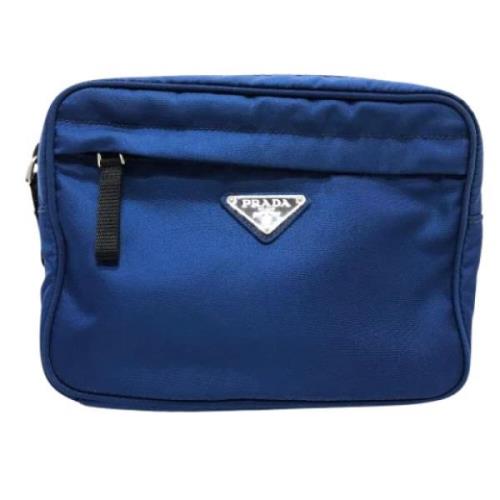 Prada Vintage Pre-owned Tyg prada-vskor Blue, Dam