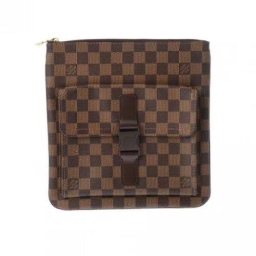 Louis Vuitton Vintage Pre-owned Tyg axelremsvskor Brown, Dam