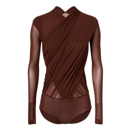 Philosophy di Lorenzo Serafini Korsad Rynkad Bodysuit Brown, Dam