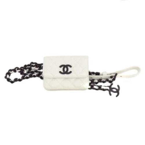 Chanel Vintage Pre-owned Laeder crossbodyvskor White, Dam