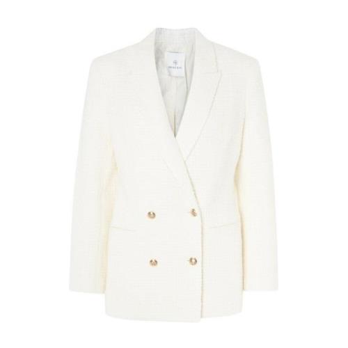 Anine Bing Ivory Jasmine Blazer Klassisk Stil White, Dam