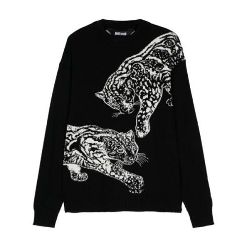 Just Cavalli Svart Sweatshirt Aw24 Black, Herr