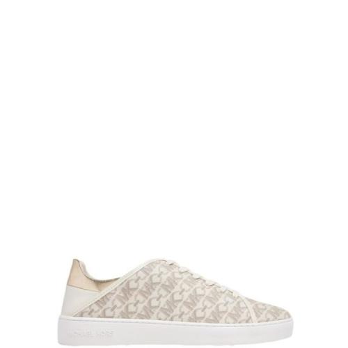 Michael Kors Jenny Lace Up Sneakers Vanilla Beige, Dam