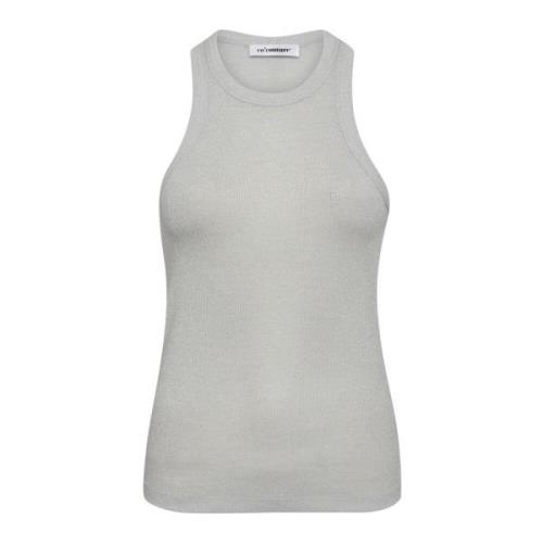 Co'Couture Glitter Tank Top Saharacc Stil Gray, Dam