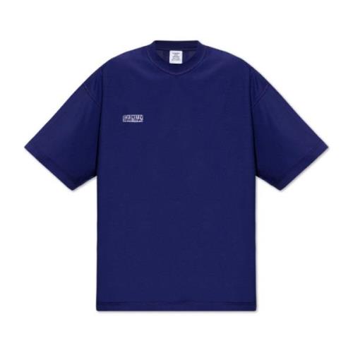 Vetements Logo T-shirt Blue, Herr