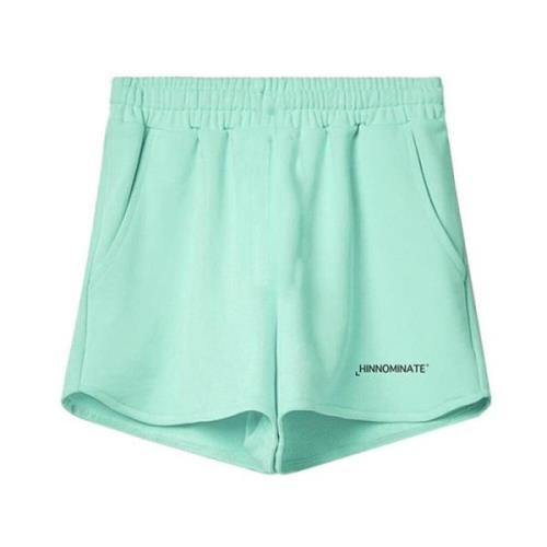 Hinnominate Bomullsfleece Shorts med Sidslitsar Green, Herr