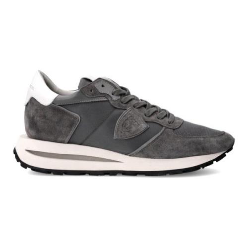 Philippe Model Vintage-inspirerade Sneakers Antracitgrå Gray, Herr