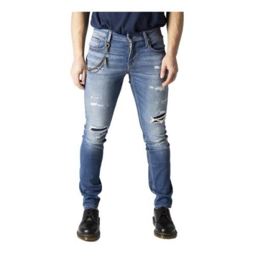 Antony Morato Blå Slitna Jeans Blue, Herr