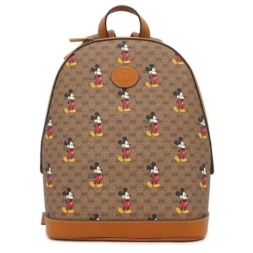 Gucci Vintage Pre-owned Canvas ryggsckar Brown, Dam