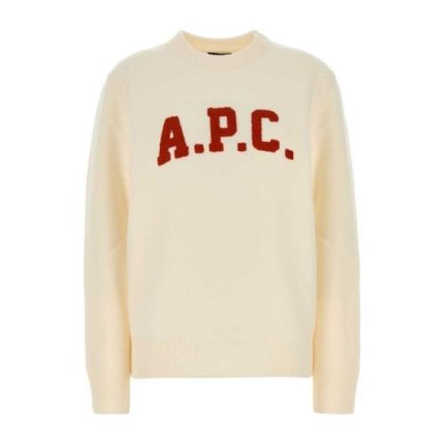 A.p.c. Ivory Wool Joshua Sweater Beige, Dam