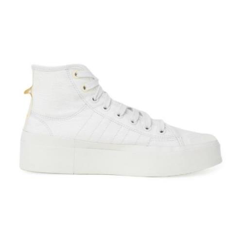 Adidas Vita Lädersneakers med Snören White, Dam