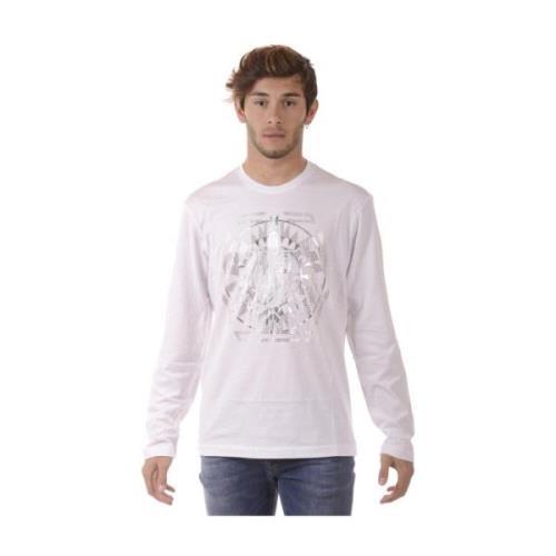 Versace Jeans Couture Stilren Sweatshirt för Män White, Herr