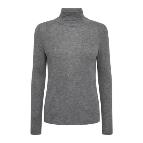 MOS Mosh Rollneck Stickad Tröja Sharkskin Gray, Dam