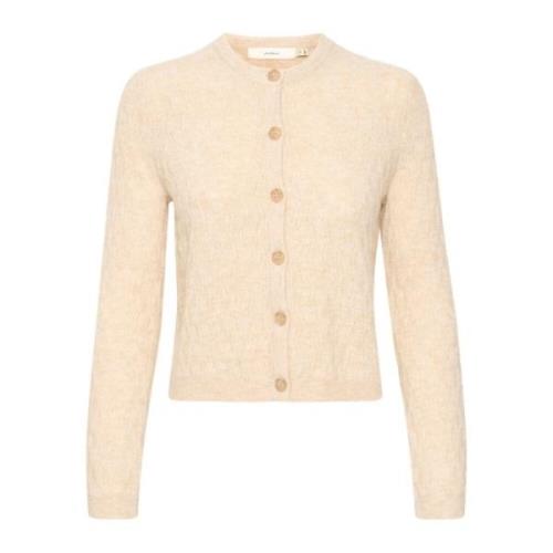 InWear Feminin Cardigan Stickad Haze Melange Beige, Dam