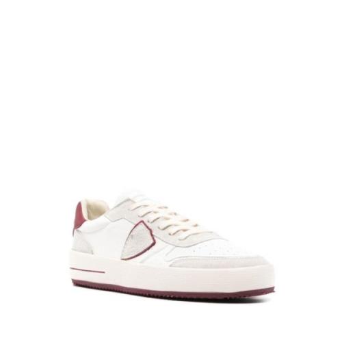 Philippe Model Vit Bordeaux Sneaker Multicolor, Herr