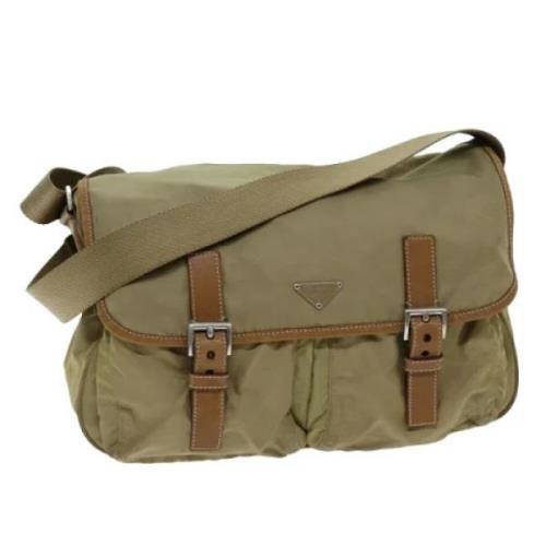 Prada Vintage Pre-owned Canvas prada-vskor Beige, Dam