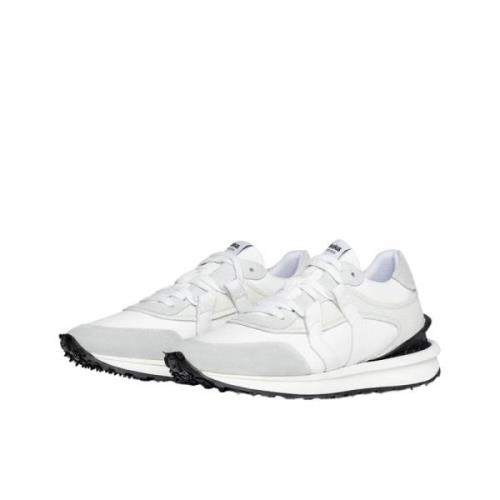 Mikakus Barcelona Vita Läder Sneakers Fw23 Stil White, Unisex