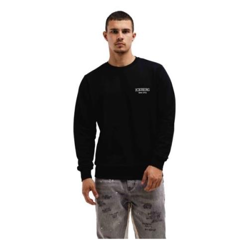 Iceberg Heritage Logo Sweater Svart Herr Black, Herr