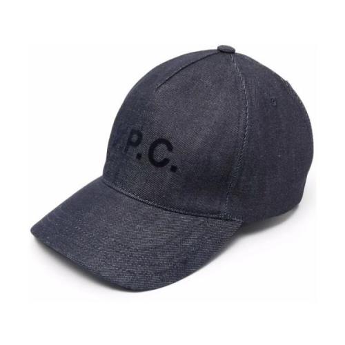 A.p.c. Eden Indigo Tryckt Logotyp Keps Blue, Unisex