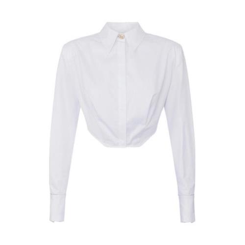 Elisabetta Franchi Vit Skjorta Elegant Stil White, Dam