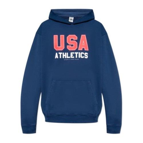 Sporty & Rich Bomullsweatshirt Blue, Unisex