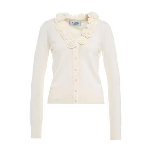 Blugirl Ros Cardigan med framapplikationer White, Dam