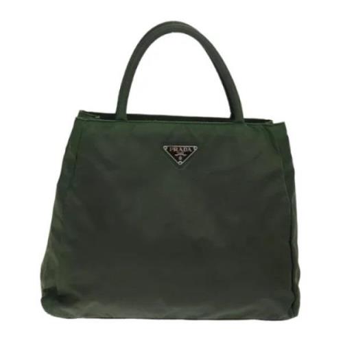 Prada Vintage Pre-owned Tyg prada-vskor Green, Dam