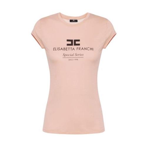 Elisabetta Franchi Rosa T-shirts och Polos Pink, Dam