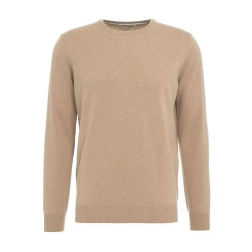 Kangra Stickad Pullover med Armbågslappar Brown, Herr