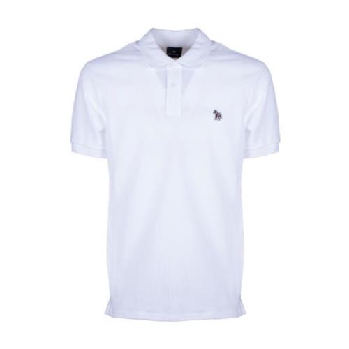 PS By Paul Smith Ekologisk Bomull Zebra Polo Shirt White, Herr