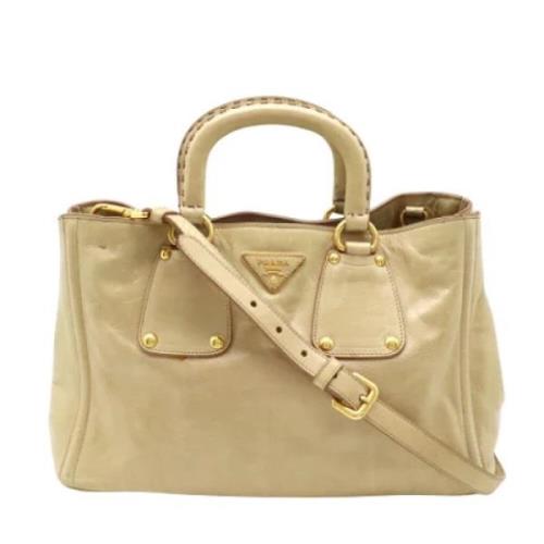 Prada Vintage Pre-owned Laeder totevskor Beige, Dam