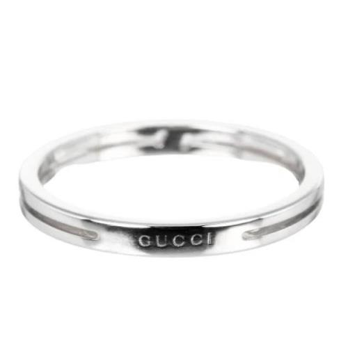 Gucci Vintage Pre-owned Vitt guld ringar Gray, Dam