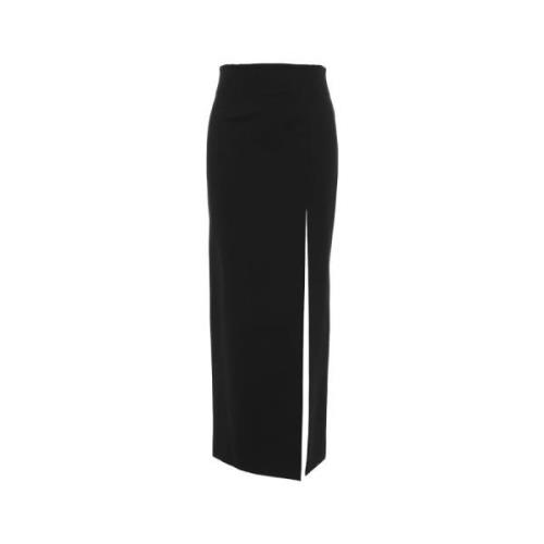 Gender Högmidjig Maxi Kjol med Sidoslits Black, Dam