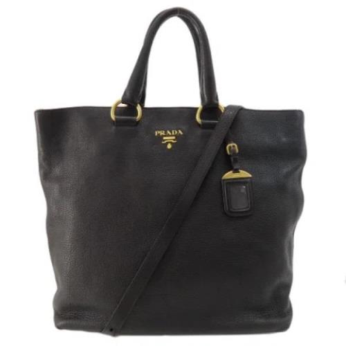 Prada Vintage Pre-owned Laeder totevskor Black, Dam