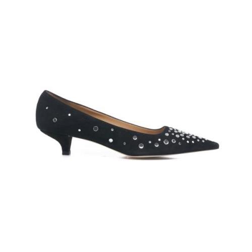 Gender Suede Strass Pointed-Toe Decollete Black, Dam