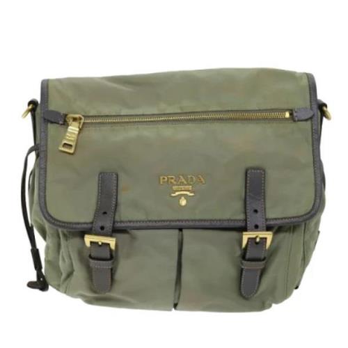 Prada Vintage Pre-owned Tyg prada-vskor Green, Dam