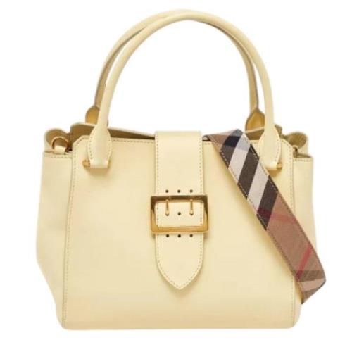 Burberry Vintage Pre-owned Laeder handvskor Yellow, Dam