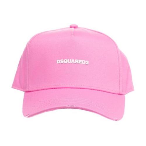 Dsquared2 Logo Baseball Cap Justerbar Stängning Pink, Dam