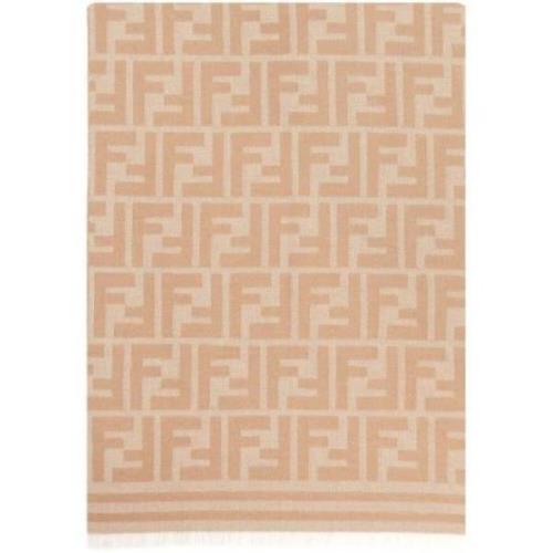 Fendi Jacquard Frans Sjal Brown, Herr