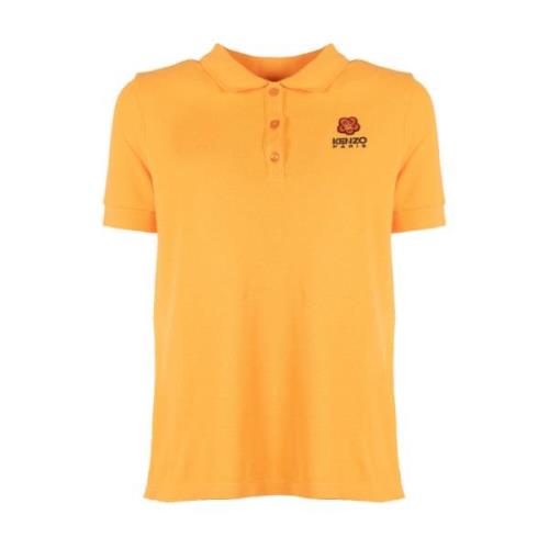 Kenzo Orange Crest Logo Polo Skjorta Orange, Dam