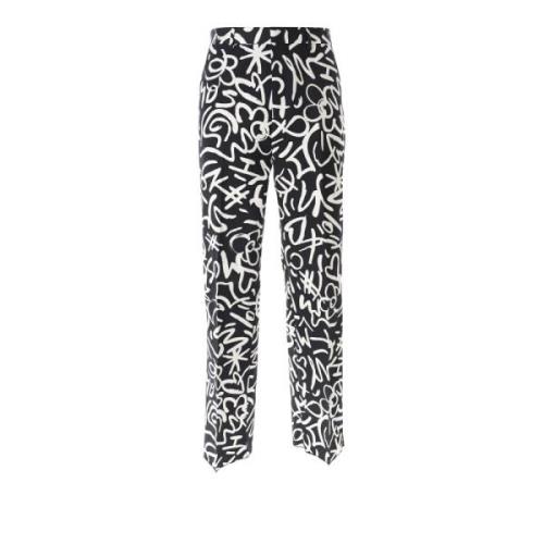 Moschino Scribble Print Bomullsbyxor Black, Herr