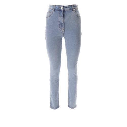 Moschino Klassiska Blå Stretch Bomull Jeans Blue, Dam