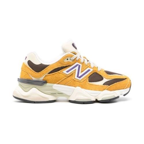 New Balance Gula Sneakers Mesh Paneling Chunky Sole Yellow, Herr